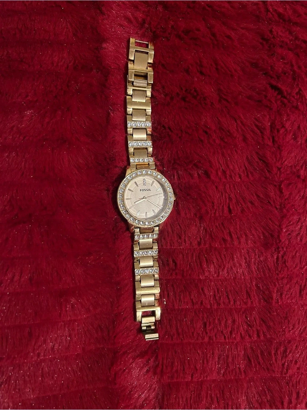 Fossil Gold Crystal-Accent Women's Bracelet Watch